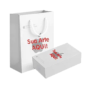 Caixa Para iPhone Vitrine Vazia + Sacola Personalizado