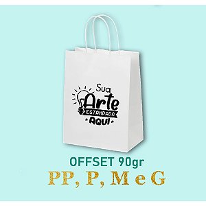 Sacolas Brancas Offset 90Gr Com Sua Logo