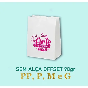 Sacos Brancos Personalizado Com sua arte Sem Alça Offset 90gr