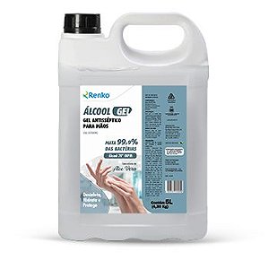 ÁLCOOL GEL ANTISSÉPTICO PARA MÃOS 5L