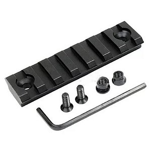 Trilho Metal 7(7,5cm) Slots Preto p/ Keymod