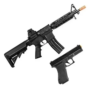 Kit Rifle M4 E Pistola V307 De Airsoft Vigor Vg Spring Rossi 6mm