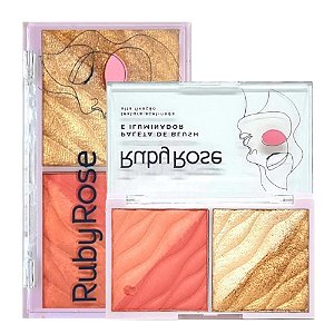 Paleta de Blush e Iluminador Fancy - Ruby Rose