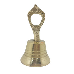 Sino Sineta De Mão P/ Mesa Balcão Bronze 8.0 Cm Tam P