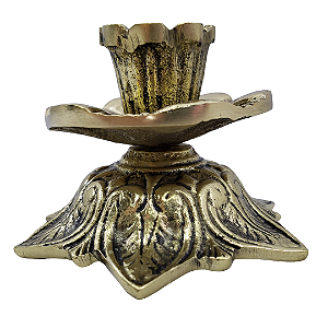 Castiçal Vela 2 Cm Alt 6 Cm Bronze Retrô Vintage