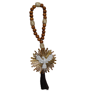 Divino Espírito Santo Resplendor Parede  Contas de Madeira