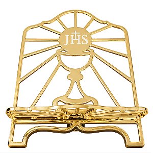 Porta Bíblia Sacred Metal Dourado  JHS Suporte Missal 20x28