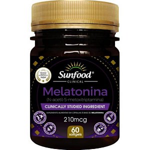 Melatonina 210mcg Sunfood 60caps softgel