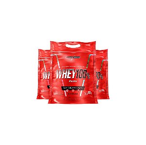 Kit 3 unidades WHEY 100% PURE (REFIL-900G)  INTEGRALMEDICA