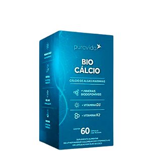Bio Cálcio Marinho + Vitamina D3 K2 60caps Puravida