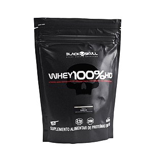 Whey 100% HD Refil 900 gramas sabor Baunilha Black Skull