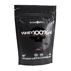 Whey 100% HD Refil 900 gramas sabor Capuccino Black Skull