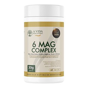 6 Mag Complex 60 caps A Vida Natural Supplements