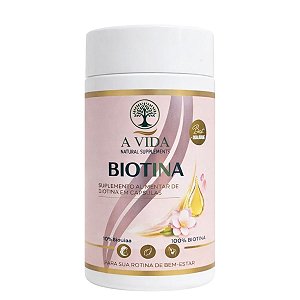 Biotina 60 Cápsulas A Vida Natural Supplements Original Pele Unha Cabelo