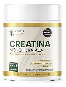 Creatina + Hmb + Coenzima Q10 300g A Vida Natural  Supplements