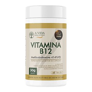 Vitamina B12 60 caps A Vida Natural Supplements
