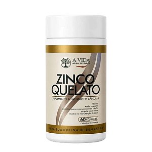 Zinco Quelato Bisglicinato A Vida Natural 60 Cápsulas Neutro