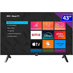 TV 43P AOC LED SMART ROKU WIFI FULL HD USB HDMI