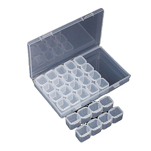 Organizador de Pedrarias Glitter e Enfeites para manicure Nail designer