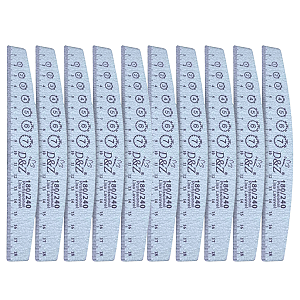 Kit 10 Lixas Boomerang Regua Fina D&Z8532 100/180 Alongamento unha
