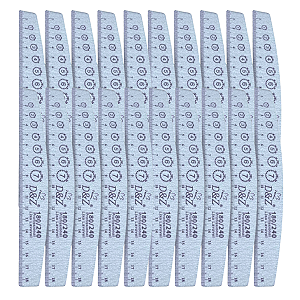 Kit 20 Lixas Boomerang Regua Fina D&Z8532 100/180 Alongamento unha