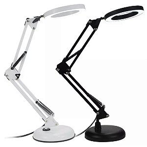 Luminária Led Lupa 8x Ring Light de Mesa Articulável