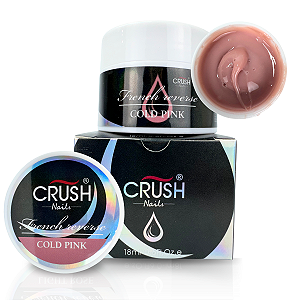 Gel Control Crush Cold Pink 18ml French Reverse para Alongamento de Unhas