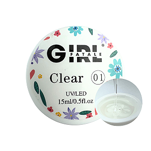 Gel Girl Fatale Clear 15ml UV LED Para Alongamento de Unhas