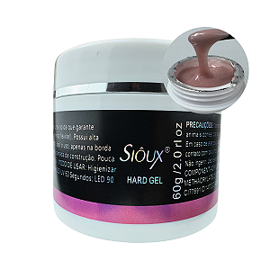 Gel Hard Sioux Nude Cristal 60g Para Alongamento de Unhas