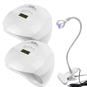 Kit 2 Cabines Sun R9 X 26 LEDS 110w + Lanterna Led UV Secagem Unha Gel