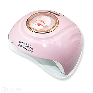 Cabine Sun S8 Pro Sioux 57 LEDs 268w Unha Gel Acrigel Secagem Rápida - Rosa