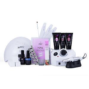 Kit Manicure Completo Alongamento de Unha Polygel com Mold F1