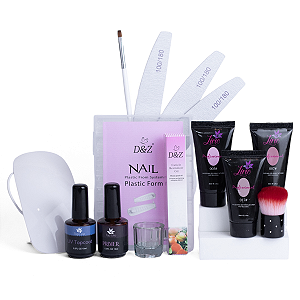 Kit Polygel Poligel Alongamento Unha Mold F1 Manicure Nail Designer