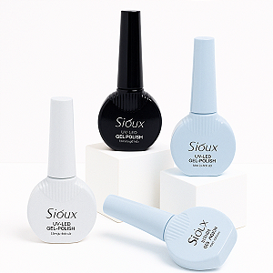 Esmalte em Gel Sioux 12ml Luxo Tons de Branco e Preto