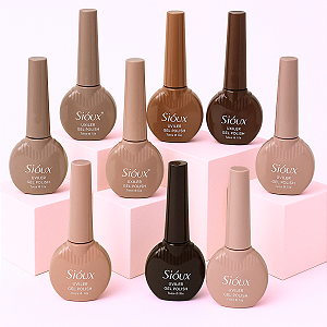 Esmalte em Gel Sioux 12ml Luxo Tons de Nude e Terracota