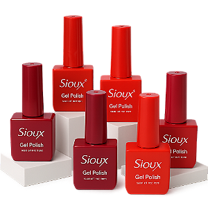Coleção Sioux Explorer Esmaltes em Gel UV Vermelhos 15ml