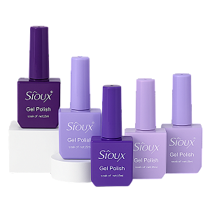 Coleção Sioux Explorer- Esmaltes em Gel UV Roxos e Lavandas (15ml)