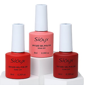 Esmaltes em Gel UV LED Sioux Tons de Vermelho Coleção D Jelly – 8ml