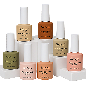 Esmaltes em Gel UV LED Sioux Tons de Nude e Terroso Coleção D Jelly – 8ml