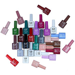Kit 20 Esmaltes Cores Sortidas Esmalte em Gel Uv Led X&D Original 7,5ml Com Anvisa Original
