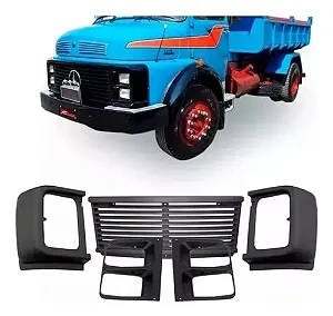 Kit Grade Frontal + Par Bojo Farol Mb 1113 1313 2217 Cara Pr