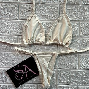 Conjunto Biquíni Bahamas Marquinha Creme