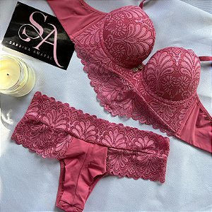 Conjunto Lingerie Kate Rosa