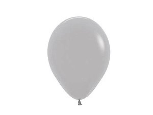 Balão cinza liso Nº7 com 50 unid.