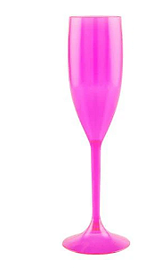 Taça Champanhe 150ml  Fechado Neon Rosa