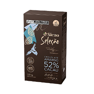 Chocolate Seleção Amargo 52% Cacau 1.01KG Sicao