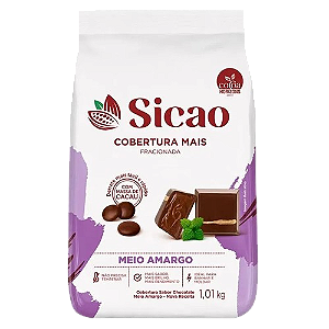 Cobertura Chocolate Fracionado Meio Amargo Gotas 1,01kg Sicao