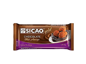 Chocolate Meio Amargo em Barra Sicao 1,01KG