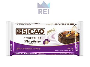 Cobertura Chocolate Meio Amargo em Barras Sicao 1,01kg