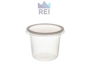 Kit Pote com tampa em Plástico 500ml pacote com 25 unidades Orleplast